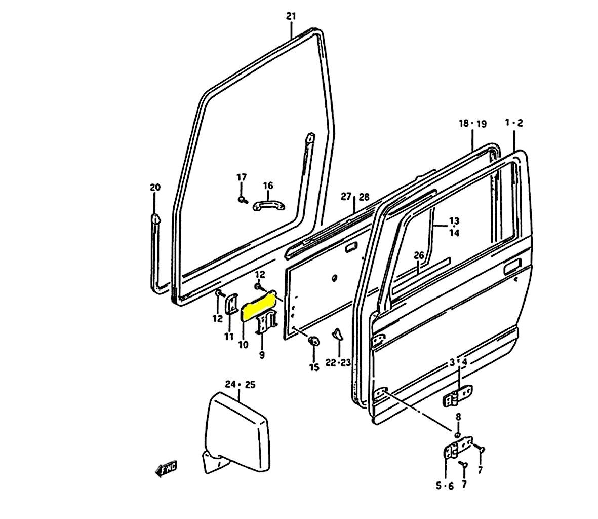 COPPIA LIMITATORI APERTURA PORTA/ CINTURE FINE CORSA PORTA SUZUKI SJ410/ SJ413/ SAMURAI/ SANTANA - Autoricambi4x4