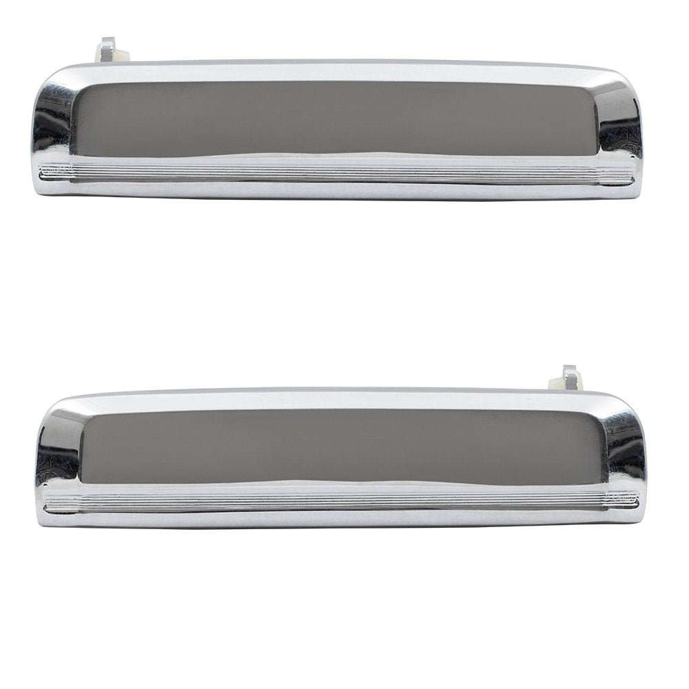 COPPIA MANIGLIE ESTERNE CROMATE ANTERIORI DESTRA E SINISTRA NISSAN KING CAB D21 DAL 1986 AL 1992 (2 PORTE) - Autoricambi4x4