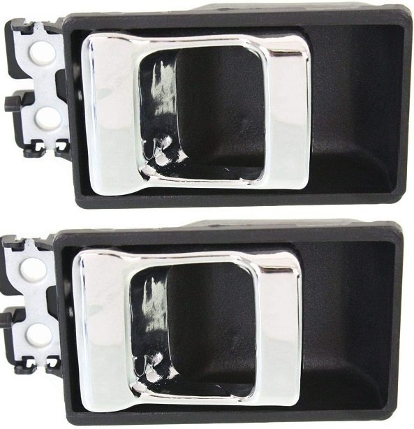 COPPIA MANIGLIE INTERNE CROMATA NISSAN KING CAB D21 DAL 1986 AL 1992 - Autoricambi4x4