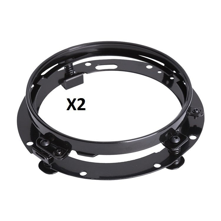 COPPIA SUPPORTI/ GHIERE/ STAFFE FARI A LED 7'' POLLICI - Autoricambi4x4