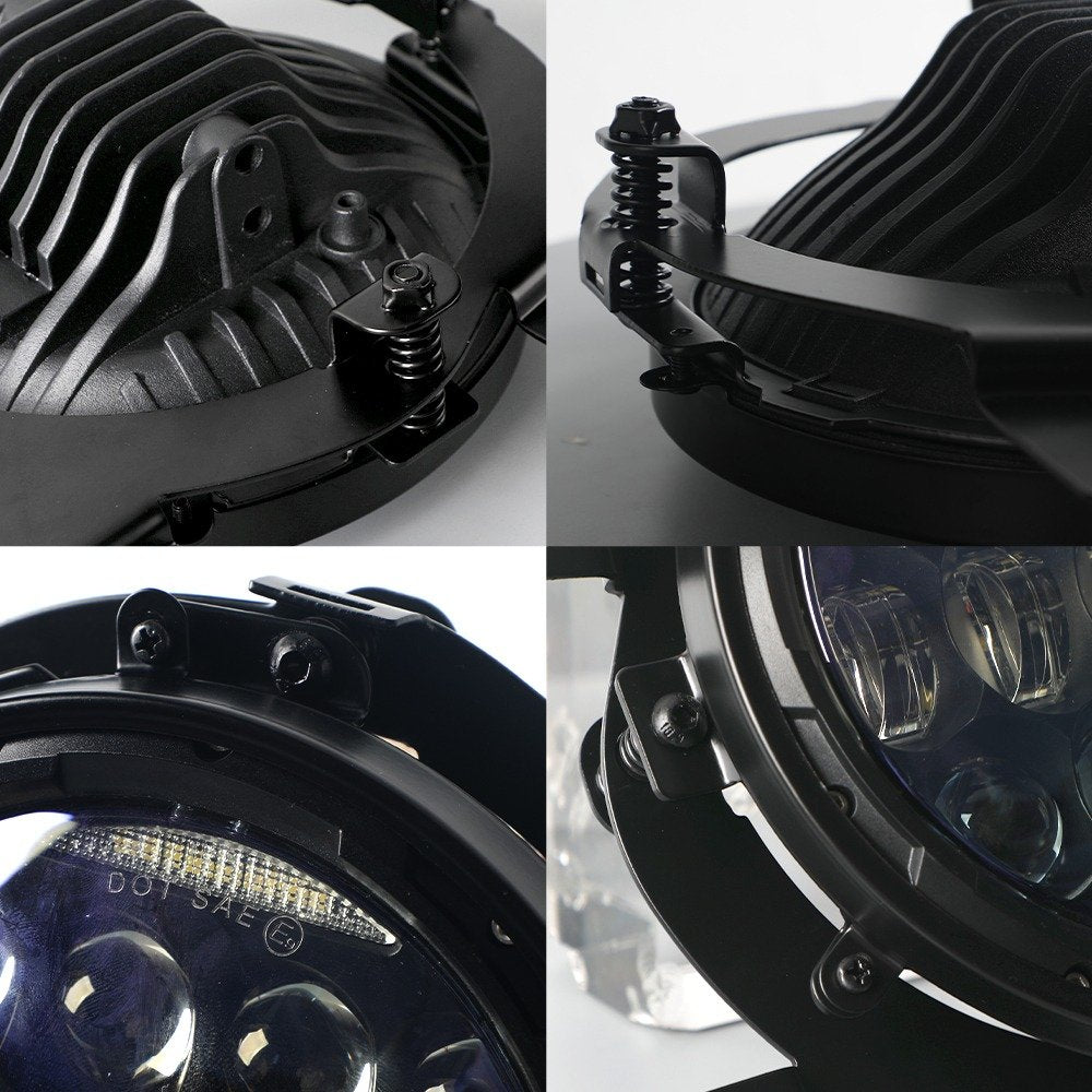 COPPIA SUPPORTI/ GHIERE/ STAFFE FARI A LED 7'' POLLICI SUZUKI JIMNY DAL 2018 - Autoricambi4x4