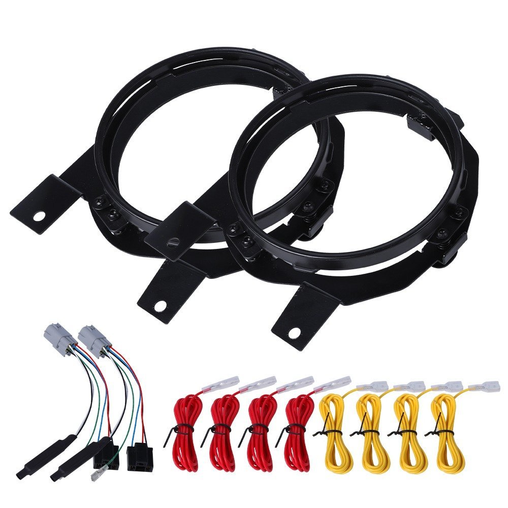 COPPIA SUPPORTI/ GHIERE/ STAFFE FARI A LED 7'' POLLICI SUZUKI JIMNY DAL 2018 - Autoricambi4x4