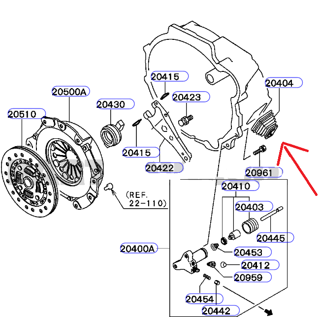 CUFFIA FORCELLA RILASCIO FRIZIONE MITSUBISHI PAJERO II/ L200/ HYUNDAI GALLOPER - Autoricambi4x4