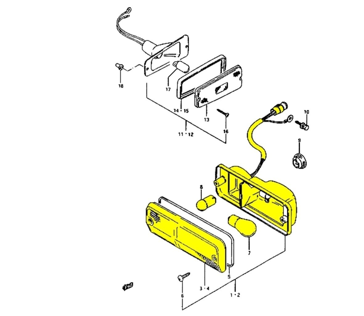 FANALE/ FRECCIA ANTERIORE SINISTRO SUZUKI SJ410/ SJ413/ SAMURAI/ SANTANA - Autoricambi4x4