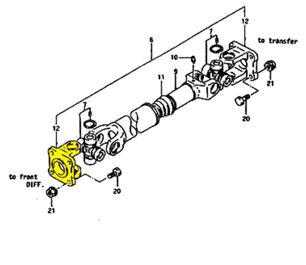 FLANGIA ALBERO DI TRASMISSIONE SUZUKI SJ410/ SJ413/ SAMURAI/ SANTANA (fori fissaggio da 10mm) - Autoricambi4x4