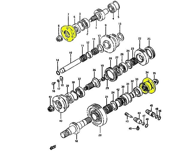 FLANGIA RIDUTTORE SUZUKI SJ413/ SAMURAI/ SANTANA (ORIGINALE) - Autoricambi4x4