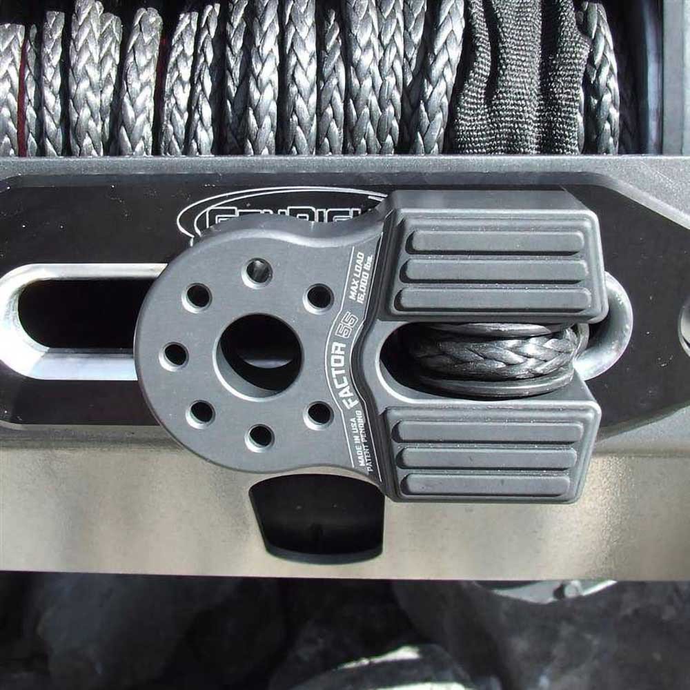 Flatlink con perno in titanio e protezione in gomma nera Factor 55 - Autoricambi4x4