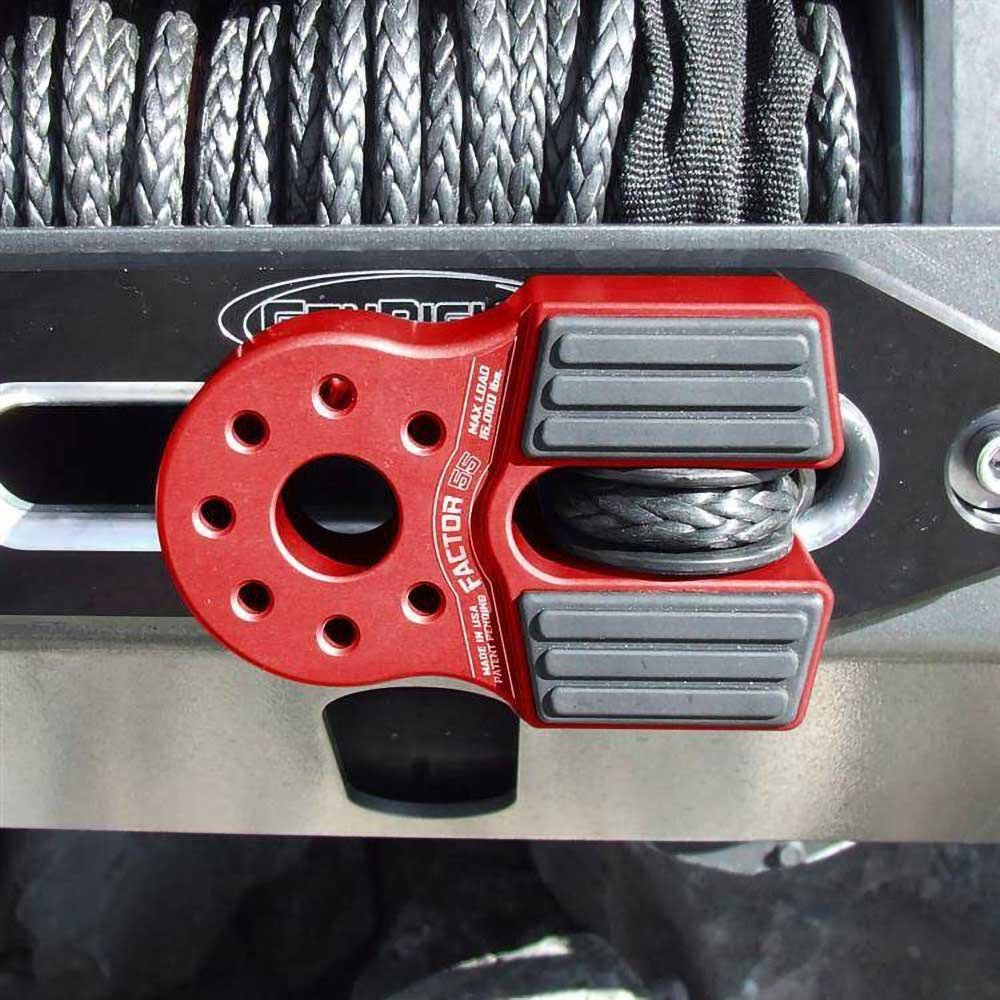 Flatlink con perno in titanio e protezione in gomma rossa Factor 55 - Autoricambi4x4