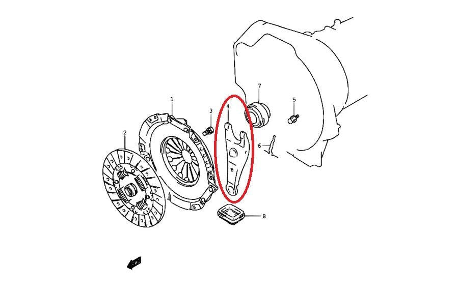 FORCELLA FRIZIONE SUZUKI GRAND VITARA/ JIMNY (ORIGINALE) - Autoricambi4x4