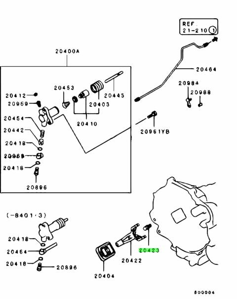 FULCRO FORCELLA FRIZIONE MITSUBISHI L200/ PAJERO (ORIGINALE) - Autoricambi4x4