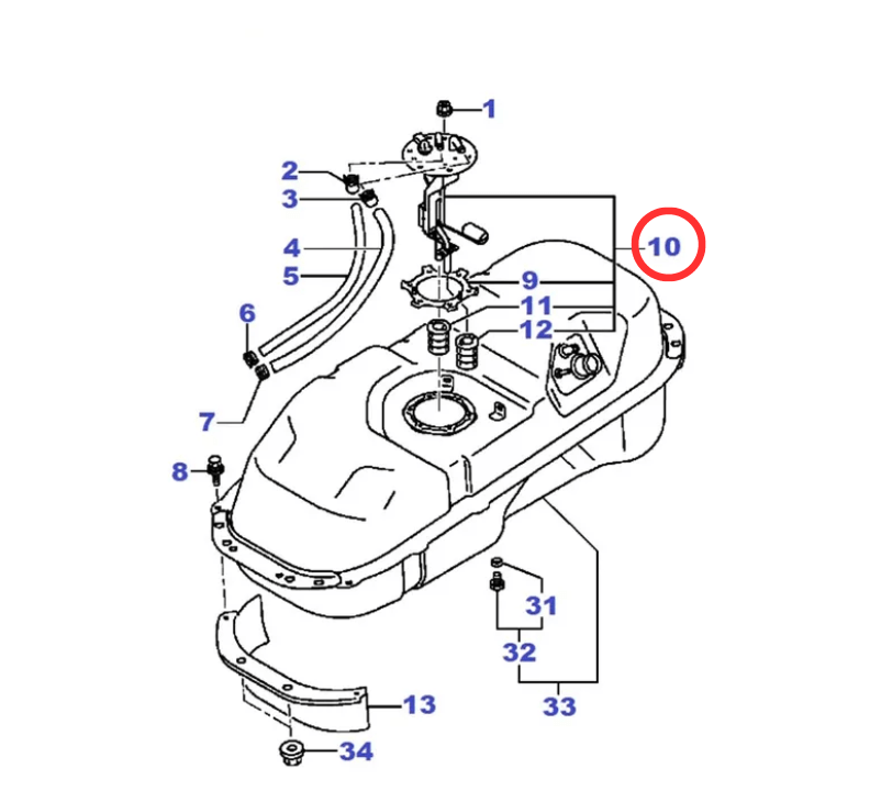 GALLEGGIANTE SERBATOIO CARBURANTE MITSUBISHI L200 DAL 2005 - Autoricambi4x4