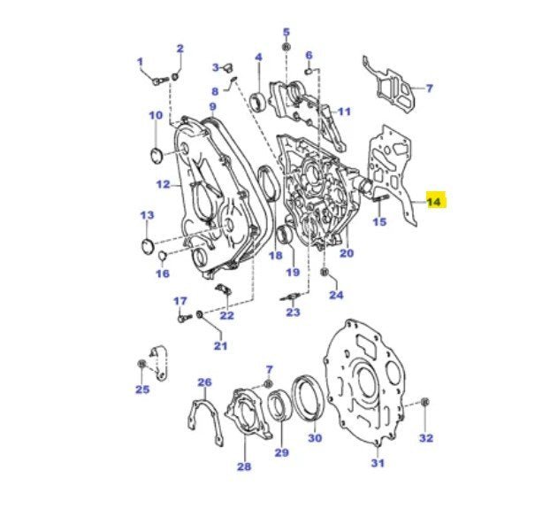 GUARNIZIONE POMPA OLIO TOYOTA LJ70 FARO TONDO/ HILUX (ORIGINALE) - Autoricambi4x4