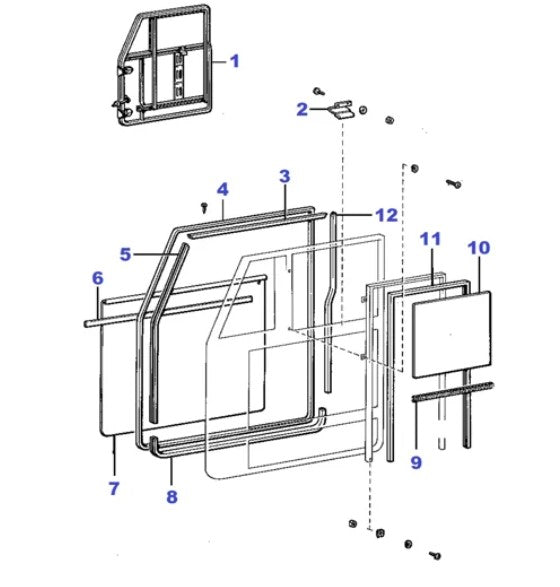 GUARNIZIONE PORTA ANTERIORE DESTRA TOYOTA LAND CRUISER BJ40/ BJ42 (ORIGINALE) - Autoricambi4x4