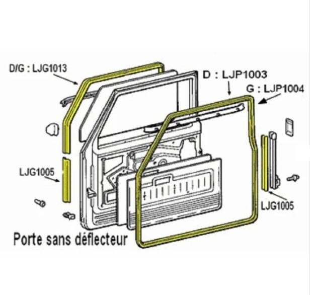 GUARNIZIONE PORTA ANTERIORE DESTRA TOYOTA LAND CRUISER BJ40/ BJ42 (ORIGINALE) - Autoricambi4x4