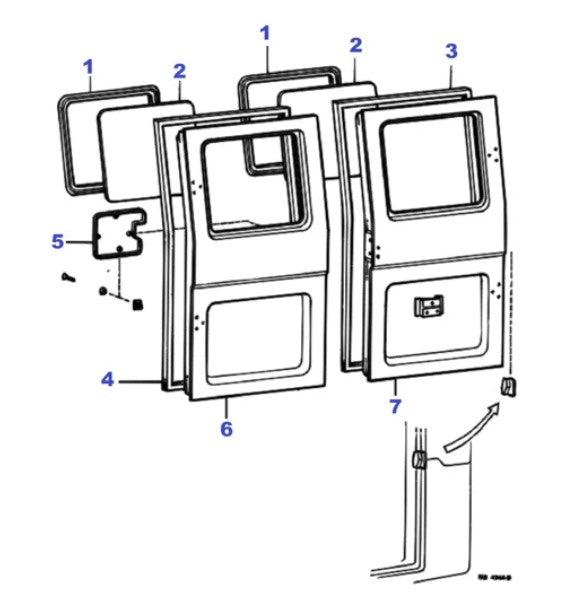 GUARNIZIONE PORTELLONE POSTERIORE SINISTRA TOYOTA LAND CRUISER BJ40 (ORIGINALE) - Autoricambi4x4