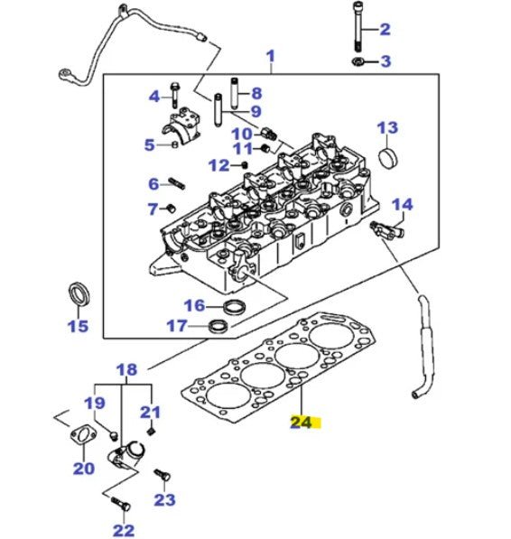 GUARNIZIONE TESTATA MOTORE MITSUBISHI L200/ PAJERO II/ PAJERO SPORT (ORIGINALE) 5 TACCHE - Autoricambi4x4