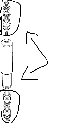 KIT BOCCOLA AMMORTIZZATORE ANTERIORE LAND ROVER DEFENDER DAL 1987 AL 2006 - Autoricambi4x4