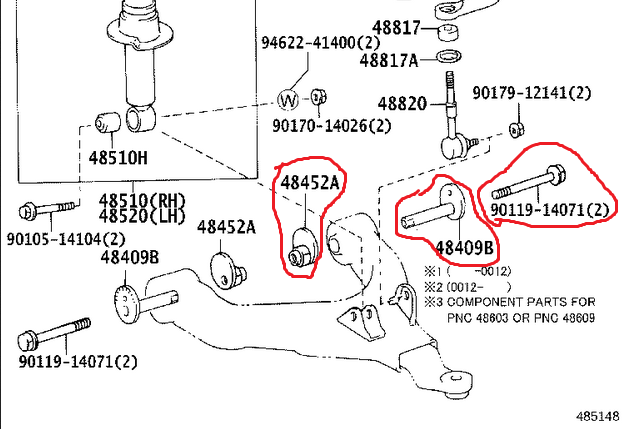 KIT BULLONE REGOLAZIONE CAMBER TOYOTA LAND CRUISER KZJ90 - KDJ90 - Autoricambi4x4