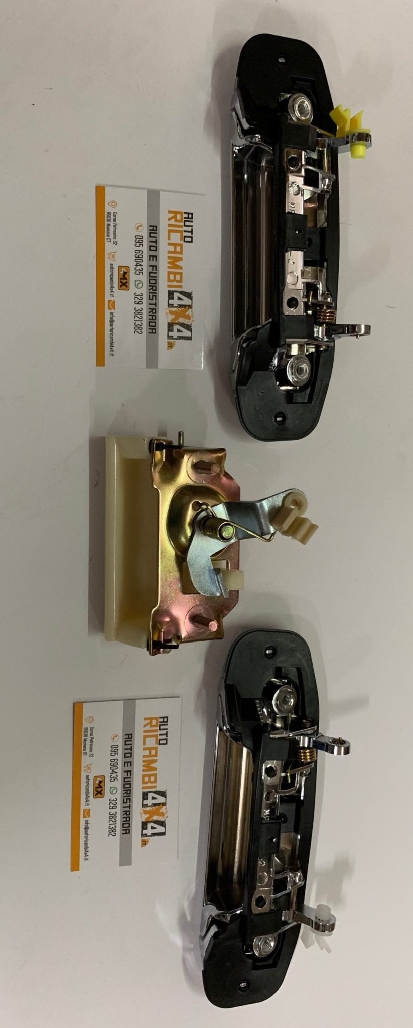 KIT MANIGLIE ESTERNE ANTERIORE CROMATE DESTRO E SINISTRO + MANIGLIA PORTELLONE POSTERIORE MITSUBISHI PAJERO II - Autoricambi4x4