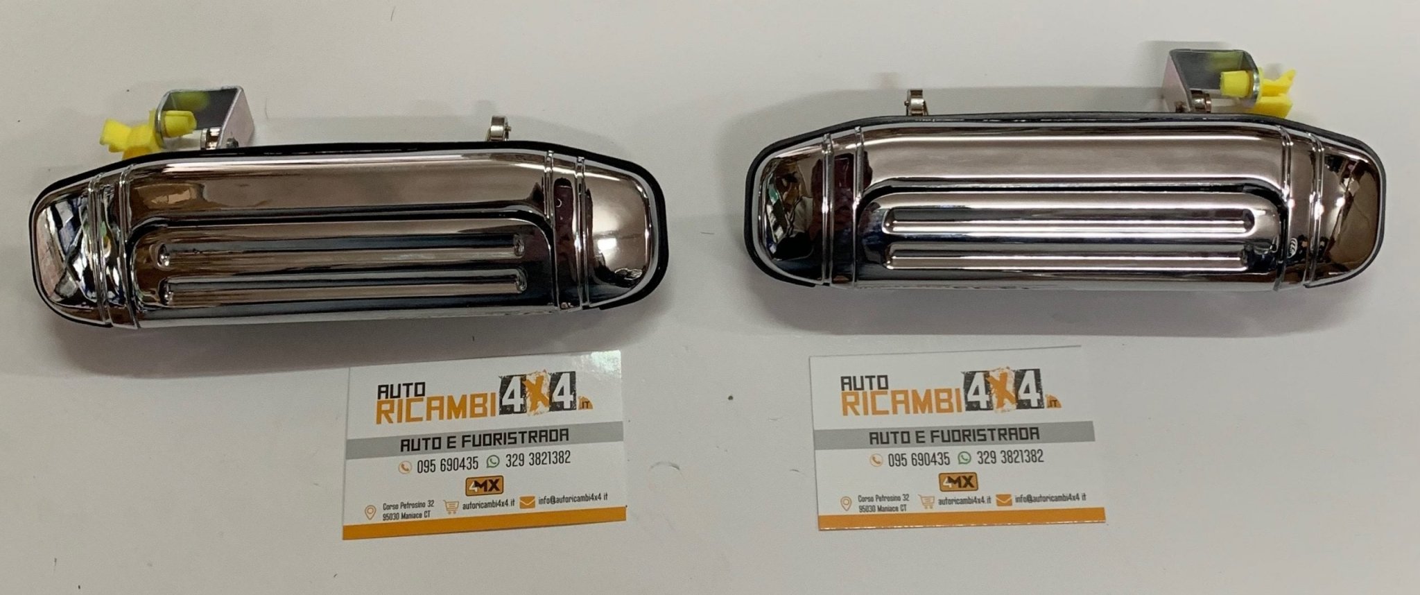 KIT MANIGLIE ESTERNE POSTERIORE CROMATE DESTRO E SINISTRO MITSUBISHI PAJERO II - Autoricambi4x4