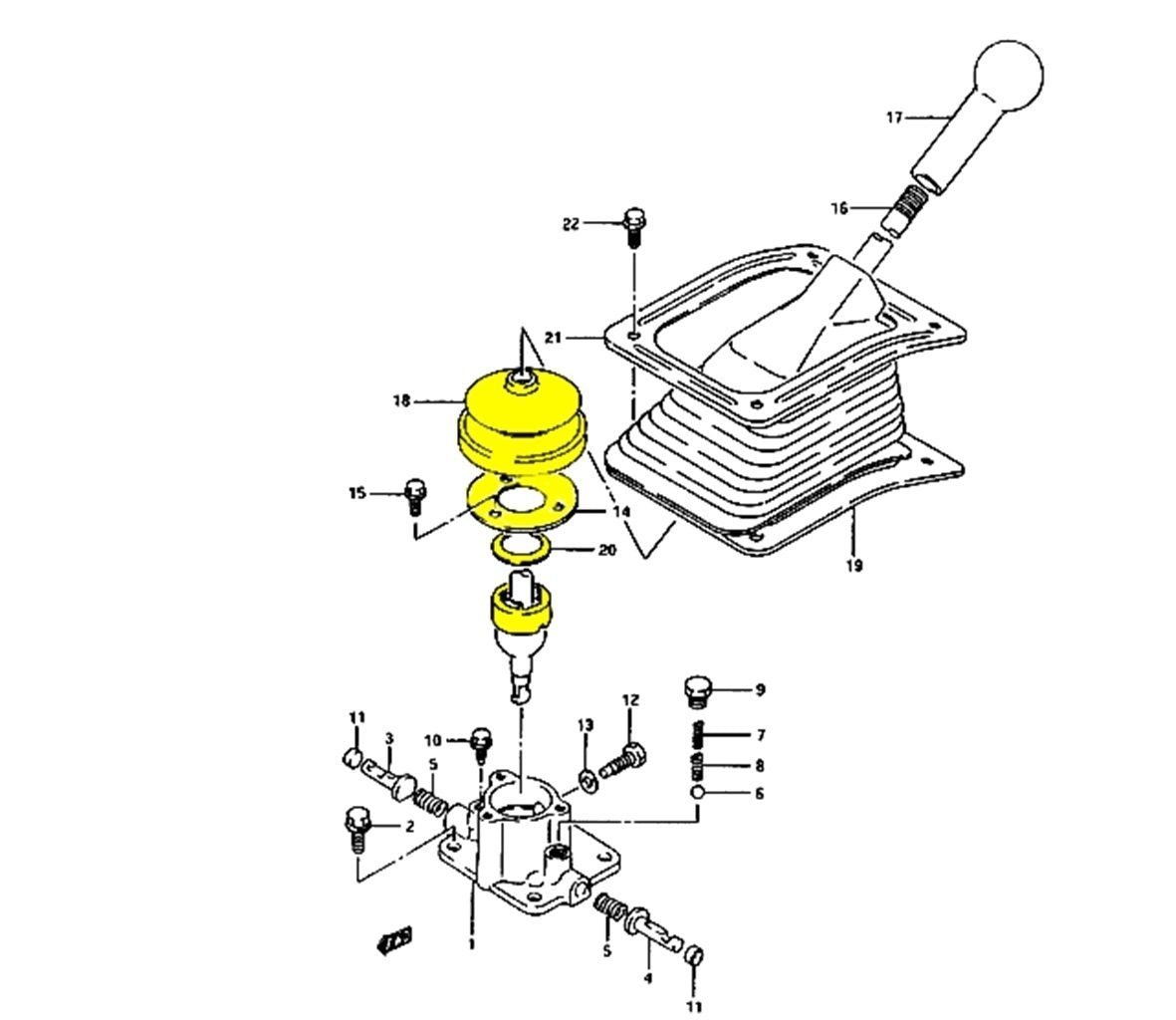 KIT REVISIONE LEVA CAMBIO SUZUKI SJ410/ SJ413/ SAMURAI/ SANTANA - Autoricambi4x4