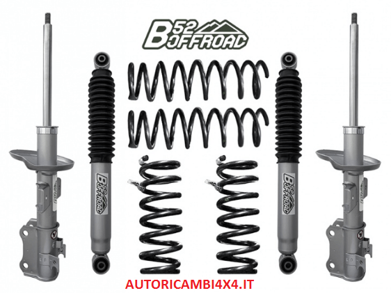 KIT RIALZO +4CM COMPLETO B52 OFFROAD PER SUZUKI NUOVA/NEW GRAND VITARA 3 PORTE E 5 PORTE DAL 2005 IN POI - Autoricambi4x4