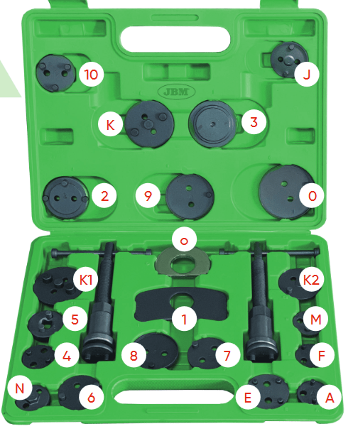 KIT RIPOSIZIONATORE DEI PISTONI DEI FRENI (23 PEZZI) - Autoricambi4x4