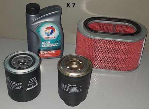 KIT TAGLIANDO 3 FILTRI + LITRI 7 TOTAL 10W40 MITSUBISHI PAJERO 2.5TD DAL 1986 AL 2000 (COD. MOTORE 4D56T) - Autoricambi4x4