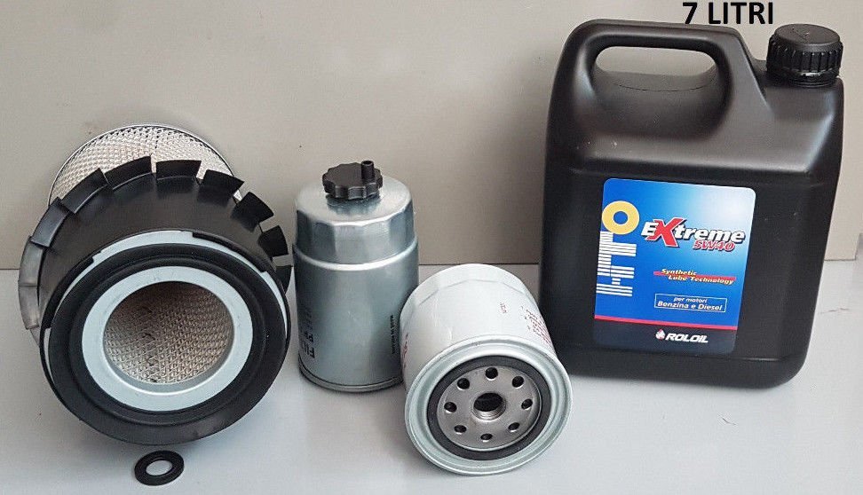 KIT TAGLIANDO 3 FILTRI+LITRI 7 ROLOIL 5W40 LAND ROVER DEFENDER CABRIO 2.5D 4X4 L316 DAL 1990 AL 2001 ( COD. MOTORE 12J ) - Autoricambi4x4