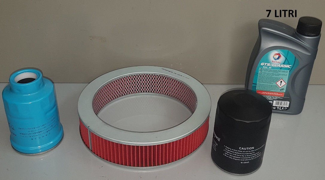 KIT TAGLIANDO 3 FILTRI+LITRI 7 TOTAL 10W40 NISSAN PICK UP/KING CAB (D21) 2.5/ 2.7 DAL 1985 AL 1998 - Autoricambi4x4