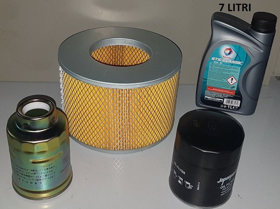 KIT TAGLIANDO 3 FILTRI+LITRI 7 TOTAL 10W40 TOYOTA LAND CRUISER (J7) 3.5/ 4.2 DAL 1990 AL 1993 ( COD. MOTORE 1PZ / 1H - Z) - Autoricambi4x4