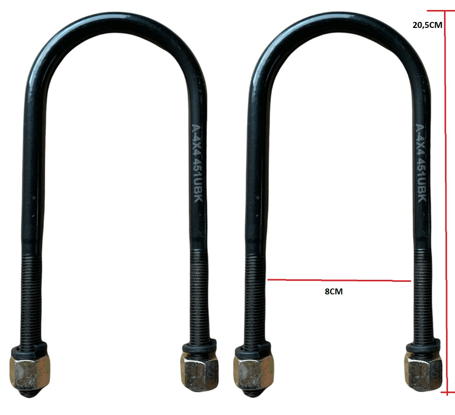 KIT U - BOLT/ CAVALLOTTI BALESTRA MITSUBISHI PAJERO I/ L200 (ALLUNGATI) - Autoricambi4x4