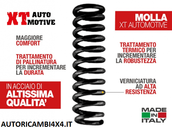 MOLLA +4CM TOYOTA KDJ 120 (PASSO LUNGO)/KDJ 125 (PASSO CORTO) ANTERIORE - Autoricambi4x4