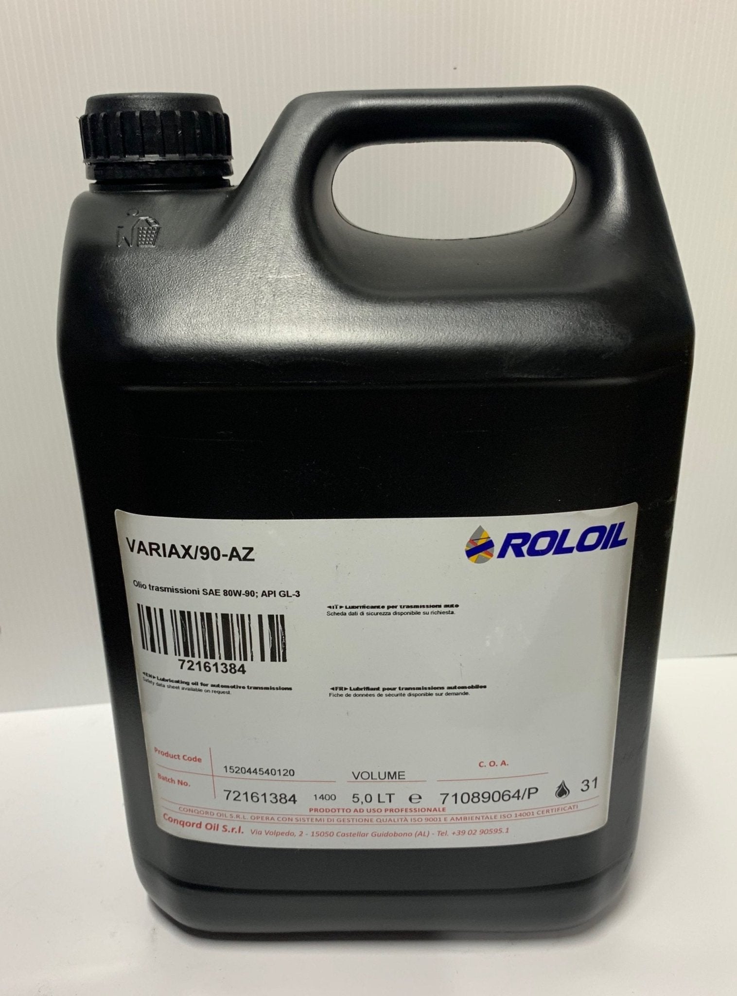 OLIO TRASMISSIONE ROLOIL VARIAX/90 - AZ 80W90 lt.5 - Autoricambi4x4