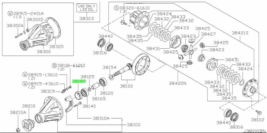 PARAOLIO PIGNONE DIFFERENZIALE NISSAN PATROL (ORIGINALE) - Autoricambi4x4