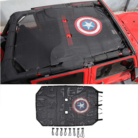 PARASOLE/ RETE SOLARE PER TETTO JEEP WRANGLER JK 4 PORTE - Autoricambi4x4