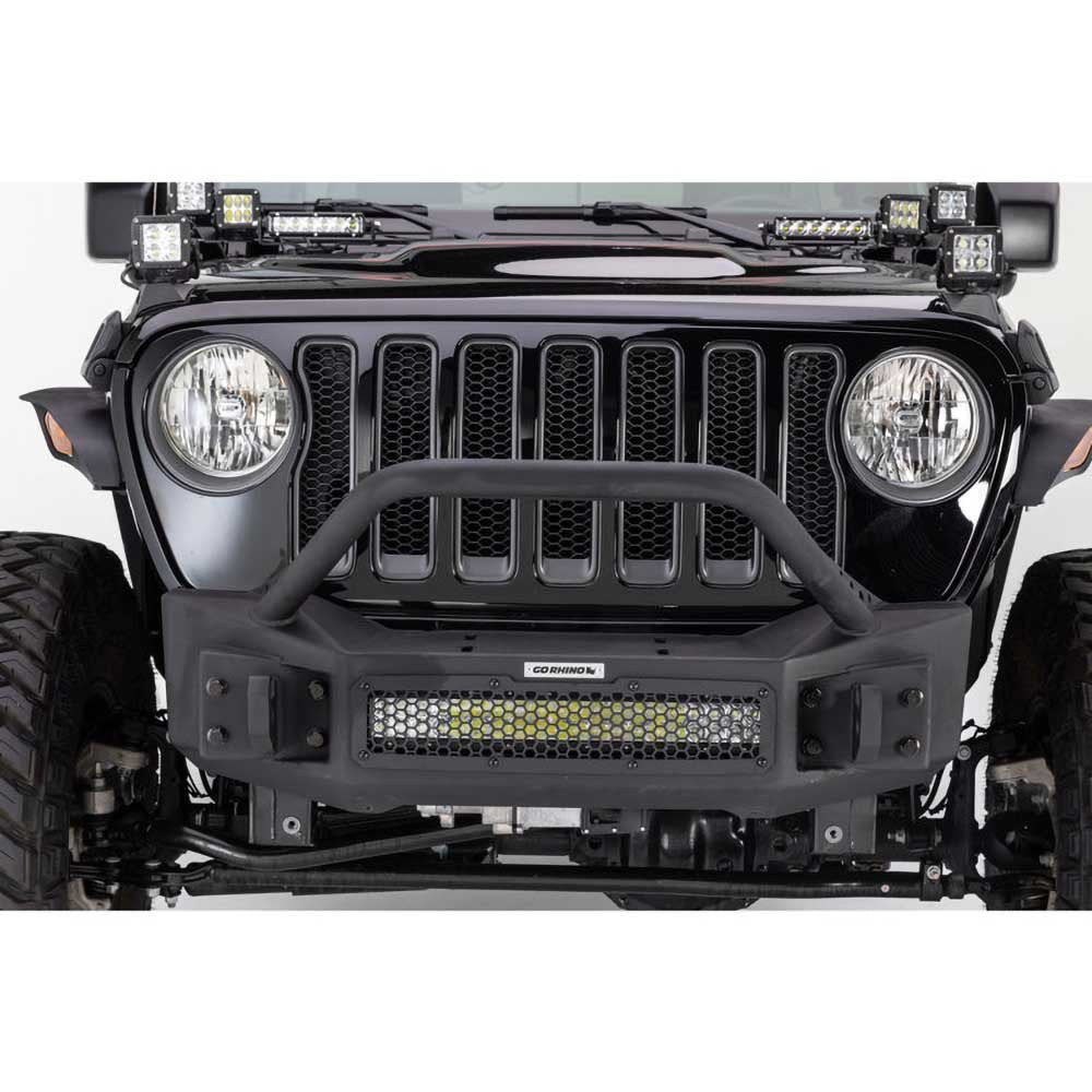 Paraurti anteriore stubby con bull bar Go Rhino Rockline - Autoricambi4x4