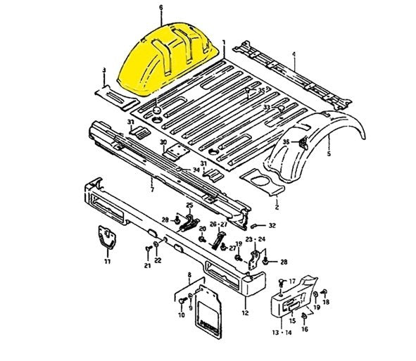 PASSARUOTA POSTERIORE SINISTRO SUZUKI SJ410/ SJ413/ SAMURAI/ SANTANA - Autoricambi4x4