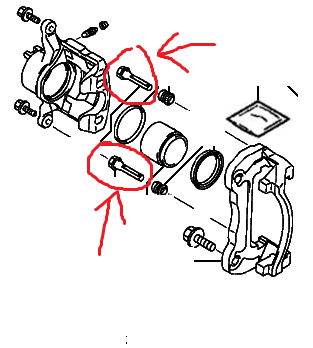 PERNO DI GUIDA/ BULLONE PINZA FRENO ANTERIORE MITSUBISHI L200 KB4T DAL 2005 (1 Coppia) - Autoricambi4x4