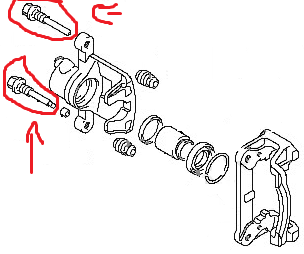 PERNO DI GUIDA/ BULLONE PINZA FRENO POSTERIORE MITSUBISHI L200/ PAJERO (1 COPPIA) - Autoricambi4x4