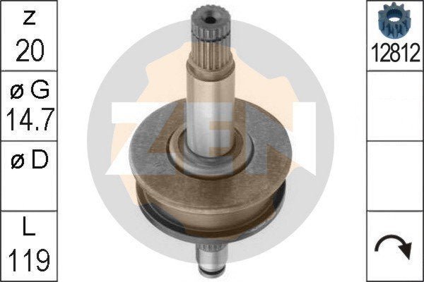 PIGNONE MOTORINO AVVIAMENTO/ MECCANISMO UNIDIREZIONALE HYUNDAI GALLOPER - Autoricambi4x4