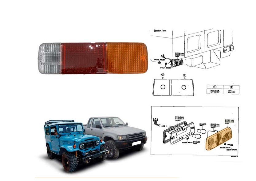 PLASTICA FANALE POSTERIORE DESTRO TOYOTA LAND CRUISER BJ40/ BJ42 - Autoricambi4x4