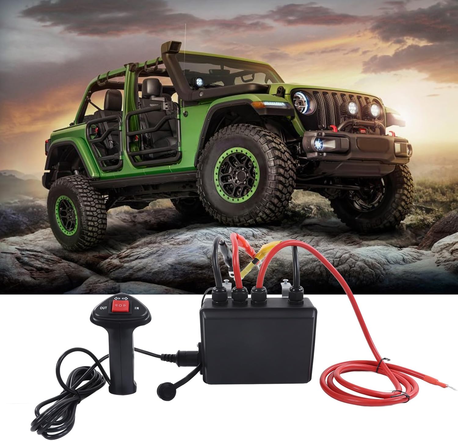 SCATOLA DI CONTROLLO COMPLETA DI TELECOMANDO PER VERRICELLO ELETTRICO 12V - Autoricambi4x4