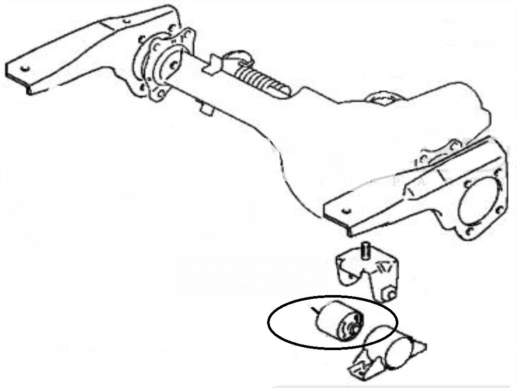 SILENTBLOCK/ SUPPORTO ANTERIORE DEL DIFFERENZIALE MITSUBISHI PAJERO 2° SERIE/ PAJERO SPORT I / L200 - Autoricambi4x4