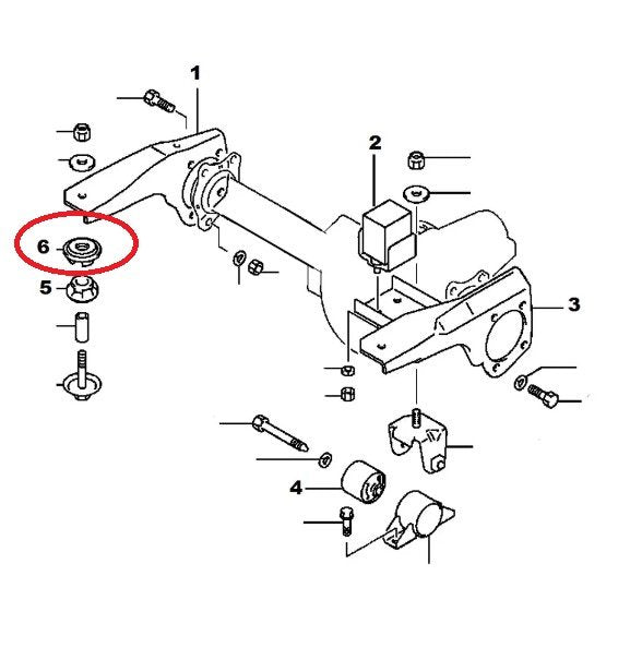 SPESSORE/ GOMMINO MONTAGGIO DIFFERENZIALE ANTERIORE MITSUBISHI PAJERO/ L200/ HYUNDAI GALLOPER (ORIGINALE) - Autoricambi4x4