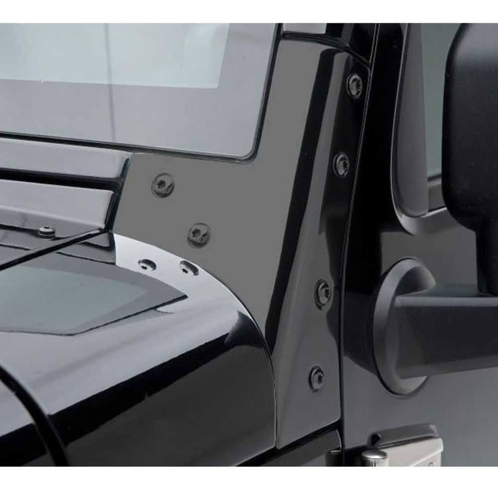 Staffe parabrezza acciaio nero Smittybilt - Autoricambi4x4