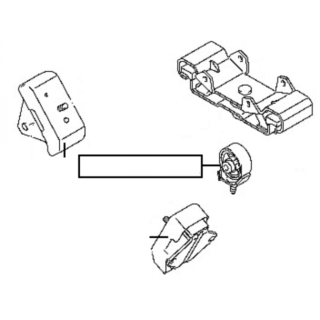SUPPORTO CAMBIO / SUPPORTO SOSPENSIONE MOTORE LATO CAMBIO MITSUBISH L200 DAL 2005 - Autoricambi4x4