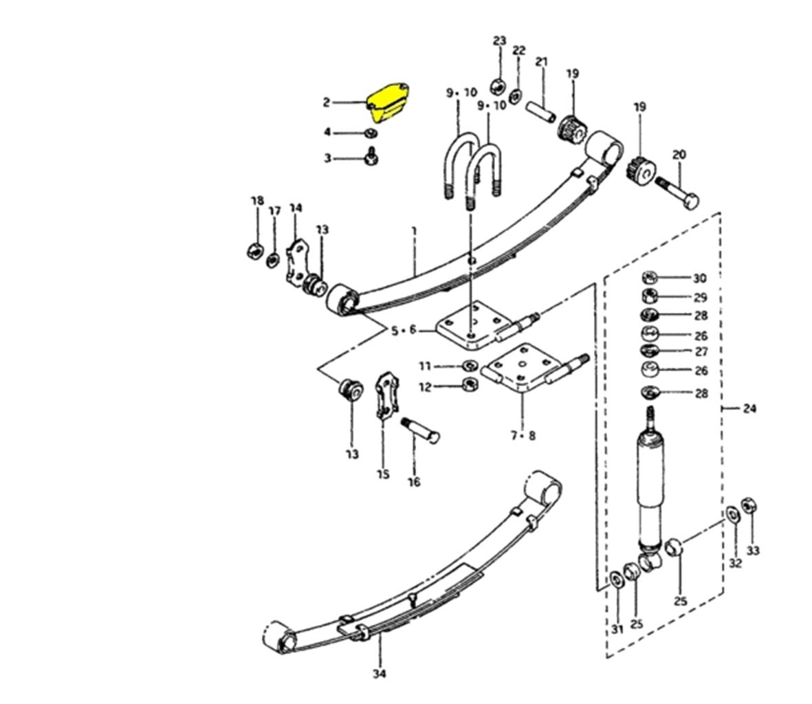 TAMPONE FINE CORSA ANTERIORE SUZUKI SJ410/ SJ413/ SAMURAI/ SANTANA - Autoricambi4x4