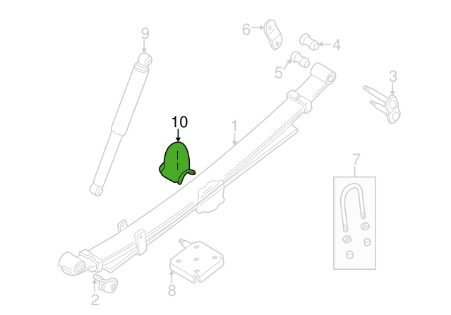 TAMPONE/ SUPPORTO POSTERIORE MITSUBISHI PAJERO/ HYUNDAI GALLOPER - Autoricambi4x4