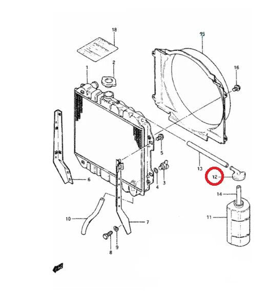 TAPPO PER VASCHETTA RADIATORE SUZUKI SJ410/ SJ413/ SAMURAI/ SANTANA (ORIGINALE) - Autoricambi4x4